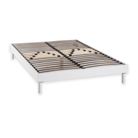 DEKO DREAM Sommier en kit 90x190 - Décor Blanc