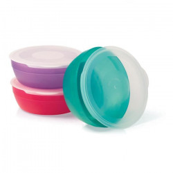 MILL'O BÉBÉ Lot de 3 boîtes de conservation micro-ondable 60 cl - coloris panachés