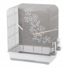 DUVO+ Cage Zen Miki 54 x 34 x 65 cm - 4,27 kg - Gris clair et gris - Pour oiseaux