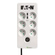 Multiprise/Parafoudre - Eaton Protection Box 6 Tel@ USB FR - PB6TUF - 6 prises FR + 1 prise tel/RJ + 2 ports USB - Blanc & Noir