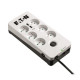 Multiprise/Parafoudre - Eaton Protection Box 6 Tel@ USB FR - PB6TUF - 6 prises FR + 1 prise tel/RJ + 2 ports USB - Blanc & Noir