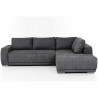Canapé d'angle convertible droit - Tissu Gris - L 280 x P 204 x H 66 cm - BOLERO