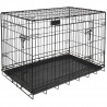 RIGA Cage pour chien - Taille L - Noir - 109 cm