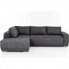 Canapé d'angle convertible gauche - Tissu Gris - Contemporain - L 280 x P 204 x H 66 cm - BOLERO