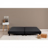 Sommiers tapissiers a lattes x 2 - 160 x 200 cm - Bois massif noir + Pieds bois verni clair
