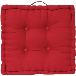 Coussin de sol - 40 x 40 x 8 cm - Rouge