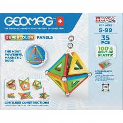 GEOMAG CLASSIC, PANELS SUPERCOLOR 35 pcs, construction magnétique, jeux éducatifs, Jouet pour enfants des 5 ans, GMS01