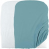 Domiva Lot 2 Housses de matelas a langer - 50 x 75 cm - Eponge polycoton - Blanc/Nile