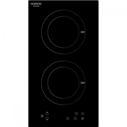 Plaque de cuisson induction encastrable - OCEANIC - 2 zones - L28,8 x P52cm - OCEATI2Z2B - 2 boosters - Revetement verre - Noir