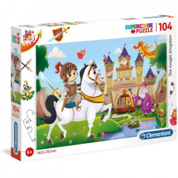 PUZZLE 104 pieces - Chevalier et Dragon - 48 X 33 cm