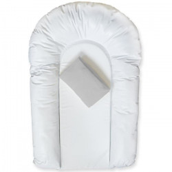 DOMIVA LOT 1 matelas a langer PVC CONFORT forme U + 1 housse éponge bouclette 50x75 cm Perle