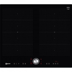 Table de cuisson induction NEFF - 2 zones flexInduction - 7400 W max - Revetement verre - Noir - L59,2 x P 52,2 cm - T56FT60X0