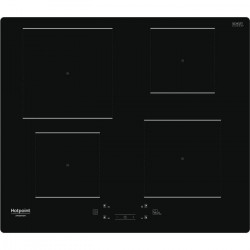 Table de cuisson induction - HOTPOINT - 4 foyers - L60 cm - HQ5660SNE - 7200 W - Revetement verre noir