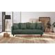 CONSTANCE Canapé droit fixe 4 places - Tissu vert - Classique - L 212 x P 93 cm