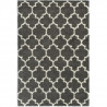 NAZAR TRELLIS Tapis de salon Shaggy - Style berbere - 120 x 160 cm - Gris anthracite et blanc