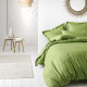 TODAY Drap Housse 90X190 1 personne Jersey uni vert JERSEY TODAY