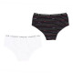 LULU CASTAGNETTE Lot de 2 Boxers Pocket Noir/Blanc Fille