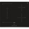 Table induction BOSCH - Affichage digital - Commande TouchSelect (+/-) - Devant biseauté - 4 foyers - 60 cm - PVS631BB5E