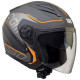 CGM Casque Jet 130S Apache - Homme - Noir et orange