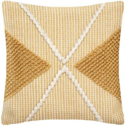 Coussin recycle Row - 45 x 45 cm - Ocre