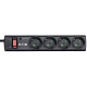 Multiprise/Parafoudre - Eaton Protection Strip 4 DIN - PS4D - 4 prises DIN européennes - Noir