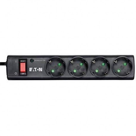 Multiprise/Parafoudre - Eaton Protection Strip 4 DIN - PS4D - 4 prises DIN européennes - Noir