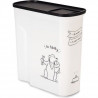 CURVER Conteneur de nourriture Le Diner est servi - 2,5 kg - 6 L - Blanc et noir - Pour chien
