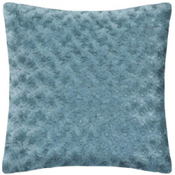 Coussin fourrure bouclé - 45 x 45 cm - Bleu orage