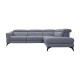 Canapé d'angle droit 5 places KANSAS -Tissu Gris -1 relax électrique  - L 283 x P 102 x H x 74 cm