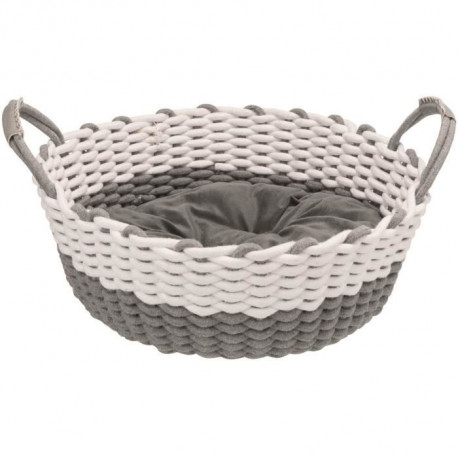 TRIXIE Corbeille Nabou - Ø 55 cm - Gris et blanc - Pour chien