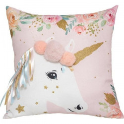 Coussin licorne rubans