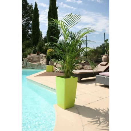 RIVIERA Pot de fleurs Nuance - Carré-38 x 38 x H 69 cm - Vert anis