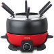 HKoeNIG ALP1800 - Fondue électrique 6 personnes - 2L - 800W - Thermostat réglable 25°C a 190°C - Caquelon amovible - Rouge et…