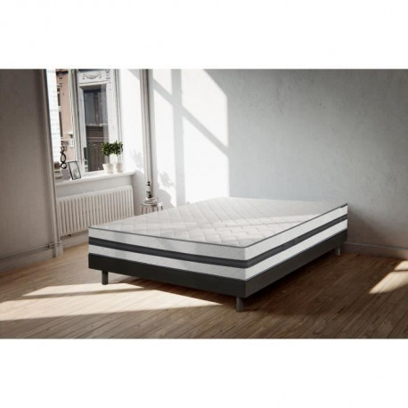 Matelas ECOFRIENDLY 160x200 cm - Mousse - Equilibré - Ressorts ensachés - 26cm - CIRRUS