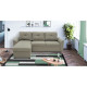 Canapé d'angle convertible réversible 4 places FOLK - Tissu Beige - Contemporain  - Coffre - L 223 x H 88 x P 148 cm