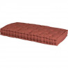 DEKO AND CO Coussin palette rectangulaire en coton - Coloris marron brique - 60 x 120 x 15 cm