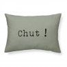 TODAY Coussin coton lavé Chut - 30 x 70 cm - Vert kaki