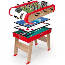 SMOBY - Powerplay: Billard + Babyfoot + Palais + Ping Pong pour enfant