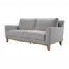 Canapé fixe 3 places  LIVERPOOL -Tissu Gris clair - L 208 x P 90 x H 89 cm