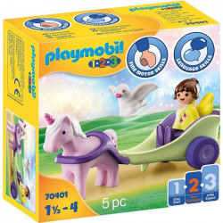 PLAYMOBIL 1.2.3 - 70401 - Caleche avec licorne et fée