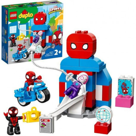 LEGO 10940 DUPLO Marvel Le QG de Spider-Man  Jouet Enfant 2 ans et plus avec Figurines de Super Héros
