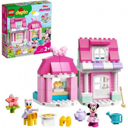 LEGO 10942 DUPLO Disney La maison et le café de Minnie, Maison de poupée avec Daisy, jouet enfant 2 ans et plus