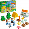 LEGO 10946 DUPLO Town Aventures en camping-car en famille Jouet Enfant 2+ ans, Set éducatif