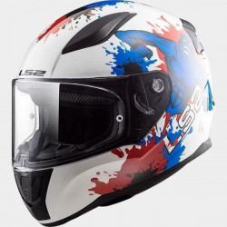 LS2 Casque intégral Rapid Monster Enfant - Blanc et bleu