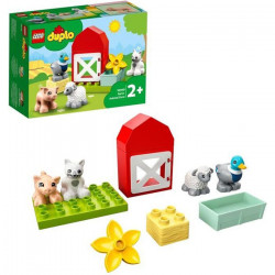LEGO 10949 DUPLO Town Les Animaux de la Ferme Jouet avec Figurines du Canard, Cochon et Chat pour Enfant de 2 Ans et +