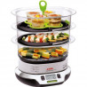 TEFAL VS405E00 - Cuiseur Vapeur VitaCuisine Compact verrines et support a oeufs inclus - Argent