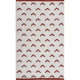 NAZAR Tapis de salon Shaggy longues meches style Berbere LAMIA - 120 x 160 cm - Blanc et terracotta
