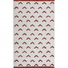 NAZAR Tapis de salon Shaggy longues meches style Berbere LAMIA - 120 x 160 cm - Blanc et terracotta