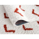 NAZAR Tapis de salon Shaggy longues meches style Berbere LAMIA - 120 x 160 cm - Blanc et terracotta