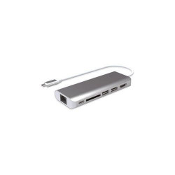 Mobility Lab - ML309880 - Mini dock USB-C power delivery - 6 en 1 -  HDMI Hub usb 3.0 card reader - Gris Sideral